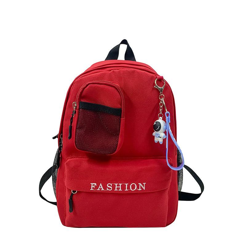 Modern Korean Style Kids Canvas Backpack Lightweight Large Capacity For School Age 3 To 6 Years