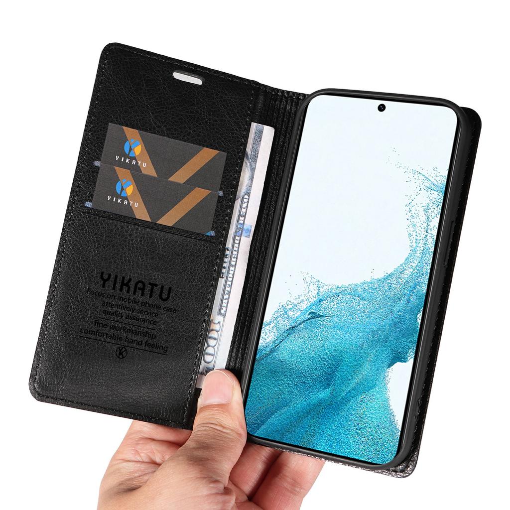 YIKATU YK-006 For Samsung Galaxy S21 FE 5G Case Anti-Drop Leather Wallet Phone Cover