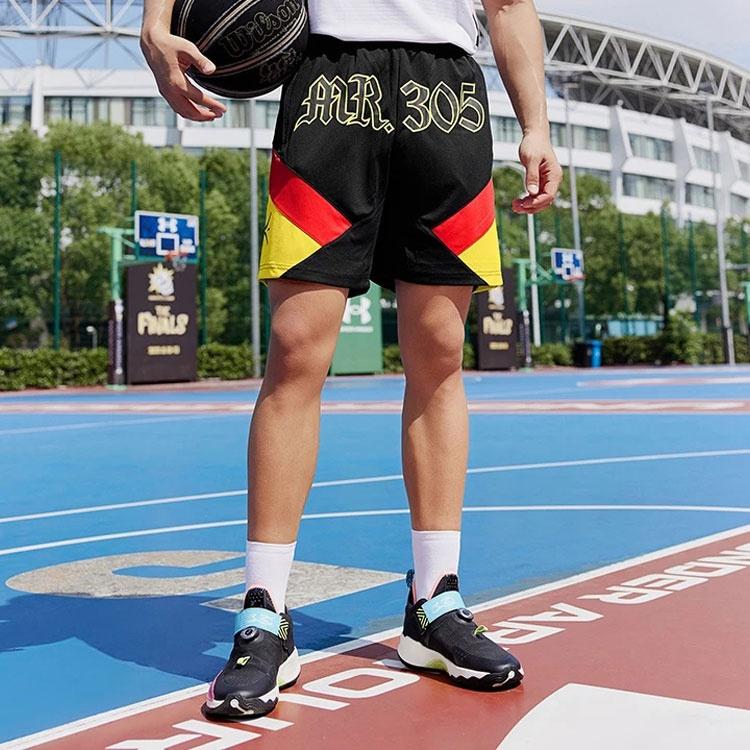 Li-Ning Way Of Wade Loose Fit Basketball Shorts 'Black Rose Orange' Men's AAPS041-9