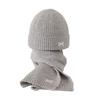 2Pcs/Set Children Hat Scarf Set Bow Knitted Hood Windproof Neck Scarf Set Thickened Soft Warm Cozy Autumn Winter Wear