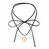 Women's Locket Pendant Necklaces Black Velvet Chain Necklace Rope Chain Heart Pendant Fashion Jewelry Gift