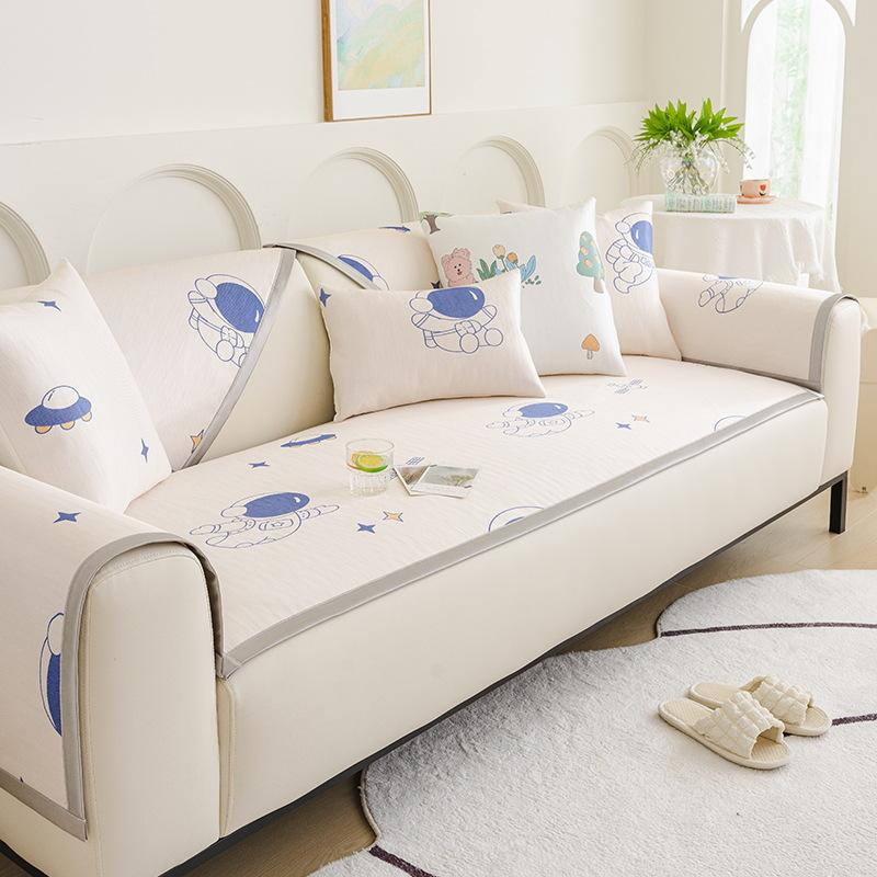 Summer Mat Sofa Cushion Ice Rattan Ice Silk Universal Non-Slip Rattan Mat Seat Cushion Cool And Breathable Sofa Cover