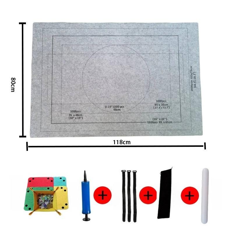 

1Set Puzzle Storage Mat with Storage Bag, Roll Up Jigsaw Puzzle Mat, DIY Craft Puzzle Organizer, Portable Puzzle Keeper for Home сірий колір