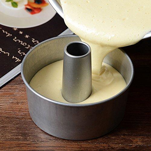 Tiger Crown Silver Cake Pan, 140 x 70mm, 14cm Chiffon Cake Pan, Steel with Aluminum Plated, Removable Bottom, 1273