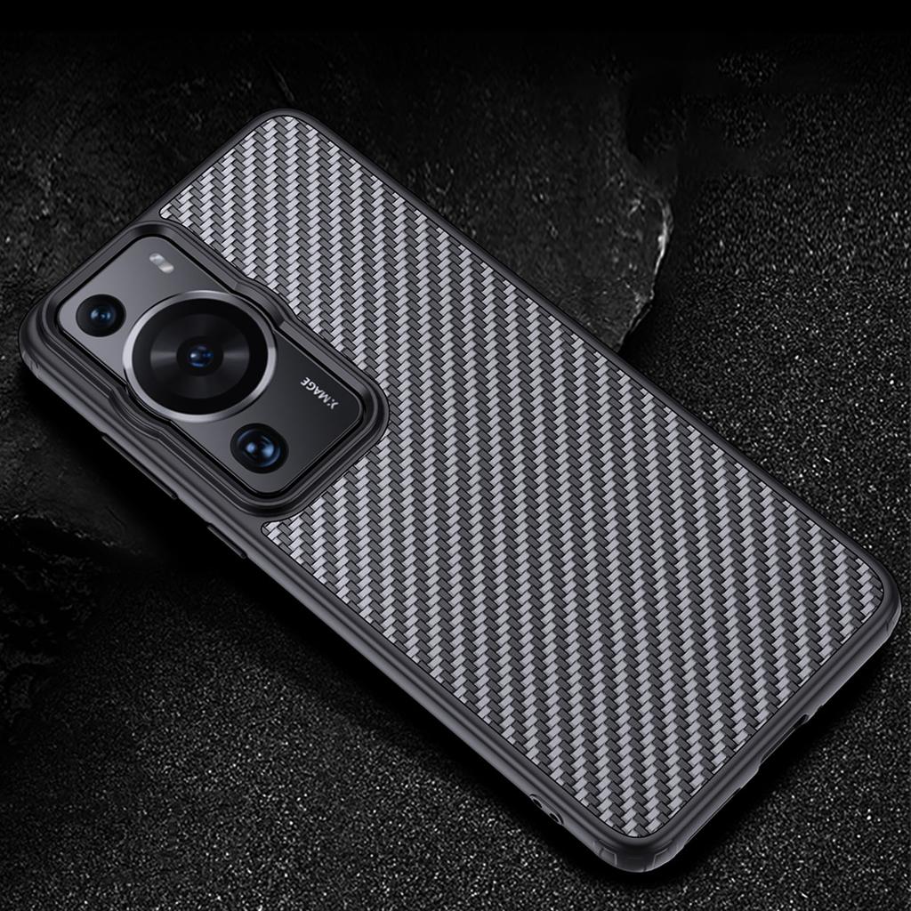 For Huawei P60 Pro/P60 Kevlar Fiber TPU Anti-drop Phone Case Magnetic Protective Cover