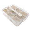 Plastic Seasoning Organizer Box 9 Compartments Sealing Fruit Snack Storage Containers with Clear Lid
