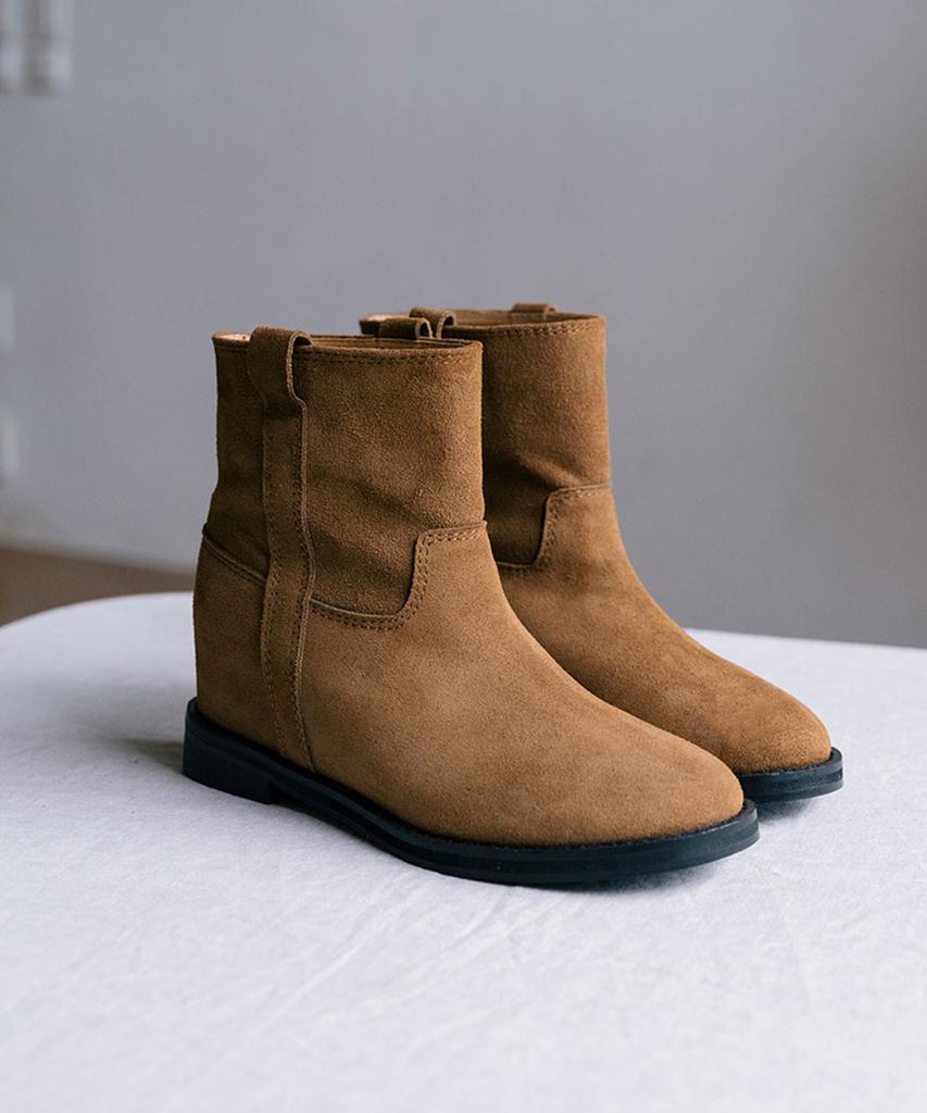 Eiffelclassic M107 Half Boots_ Genuine Leather Brown Suede 5.5Cm