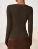 2026 Women's One-Shoulder Swing Neck Off-the-Shoulder Slimming Long Sleeve Top
