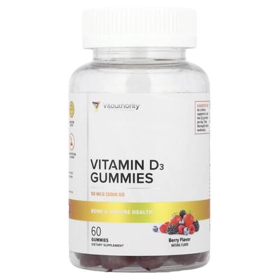 Vitamin D3 Gummies, Berry, 50mcg (2,000IU), 60 Gummies (25mcg Per Gummy)