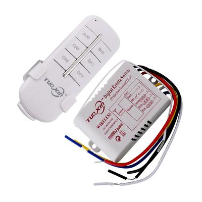 RF Wireless ON/Off Digital Remote Control Switch, 1/2/3/4 Ways Wireless ON/Off Light Lamp Remote Control Switch, AC180-240V 1000W