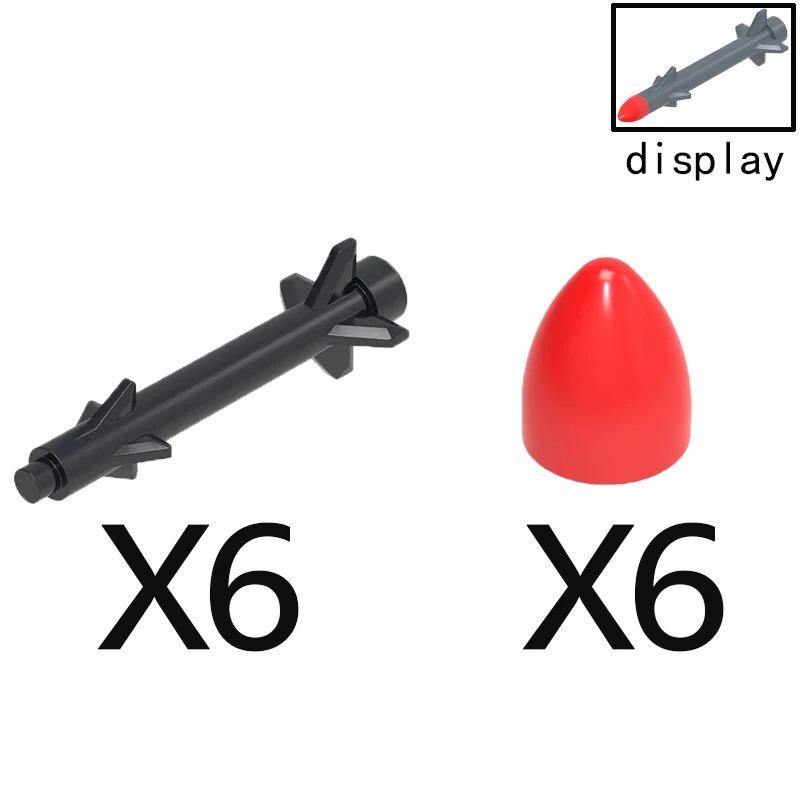 MOC Compatible Military Character Building Blocks Accessories Missile Models Fighter Jet Assembly Children's Toy Mini Brick Gift