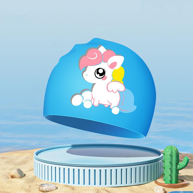 Kids Swimming Caps Cartoon Swimming Cap for Boys and Girls Adult Bear Printed Swim Caps for Women Swim Cap Swimming Accessories
