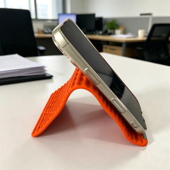 Flexible Silicone Phone Holder Anti-Slip Portable Foldable Cell Phone Tablet Stand Universal Adjustable Bendable Mobile Phone Desktop Mount