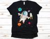 Floating Astronaut Shirt Cute Astronaut Design Outer Space Gift for Astronaut Graphic Space Cosmonauts Casual Planets TShirt