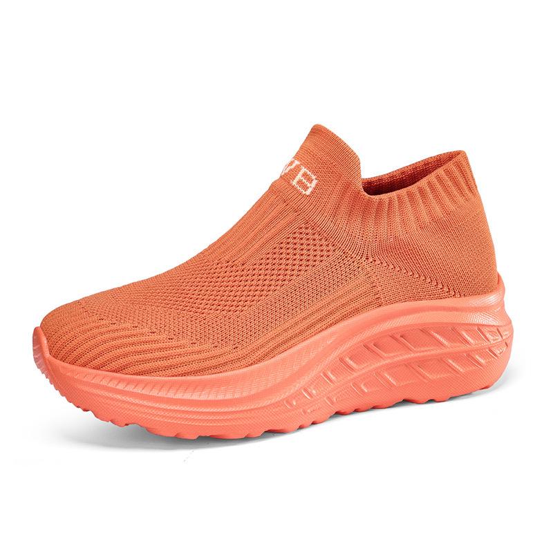 Große Damen Flyknit Atmungsaktive Freizeit Ältere Socken Schuhe