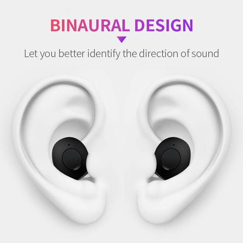 1 Pair Mini Rechargeable Smart Hearing Aids Invisible Digital Audiphone CIC Sound Voice Amplifier  Enhancer