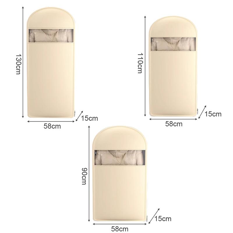 Dust Cover Clothes Bags Space-Saving Compressed Down Jacket Storage Bag Transparent Hanging Dust Cover With Zipper Organizer