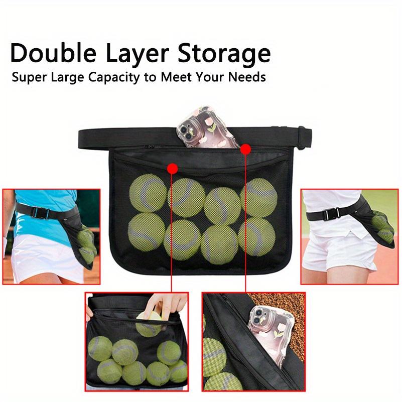 1 Stück Verstellbarer Tennisballbandhalter Pickleball Golf Hüfttasche, Multifunktionale Mesh-Hüfttasche Träger für Sport