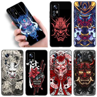 Samurai Oni Mask Phone Case For Xiaomi Mi A2 8 9 SE Note 10 10T 11 12 Lite 9T 11T 12S 12T Pro A3 6X 12X Soft TPU Black Cover