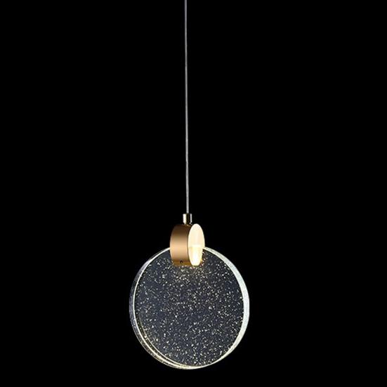 Modern LED Pendant Light Circular Pendant Lamp 3 Color Temperatures Easy To Install Decorative Chandelier Long Hanging Light