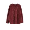 Women's Christmas Red Sweater Knitted Pullover Harajuku 90s Y2k Long Sleeves O-Neck Jumper Crop Tops Vintage 2000s Clothes 2024