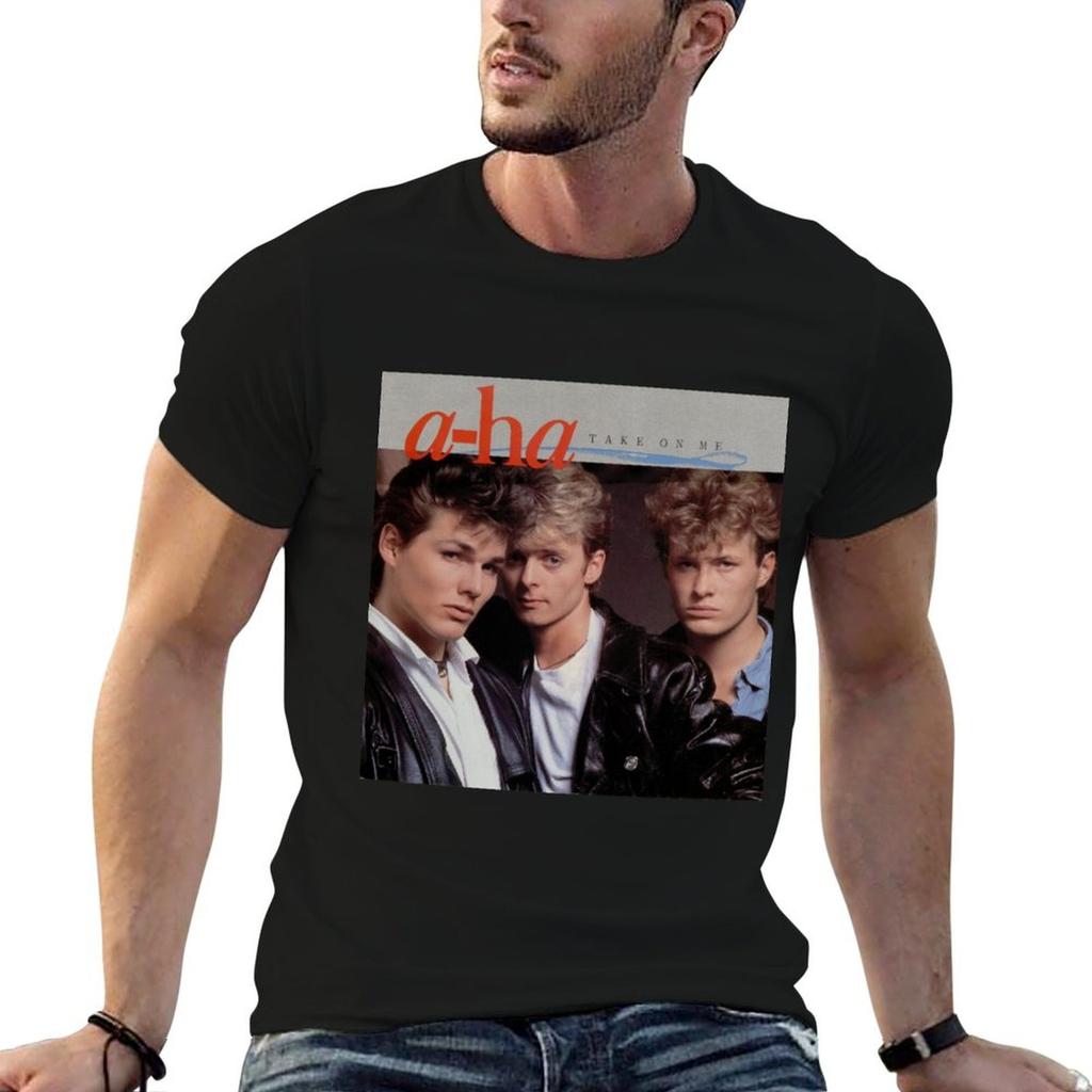 Aha take on me TShirt Basic Simple Casual Short Sleeve Tee