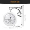 Stk Doppelseitige Drehende Wanduhr Retro Hängend Heimdekoration Büro Schlafzimmer Wohnzimmer Uhr Glas Kunststoff Vintage Uhren