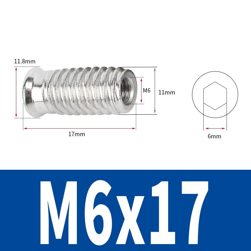 M4 M5 M6 M8 304 Stianless Steel Hex Socket Drive Insert Nuts Threaded For Wood Furniture