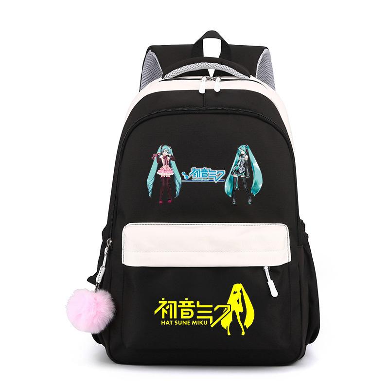Anime Peripheral Hatsune Future School Bag Backpack Cartoon Backpack Candy Color Large Capacity Student School Bag Stationery