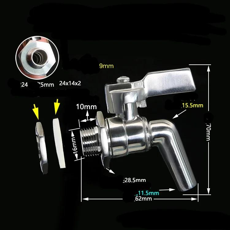 1/8 1/2 3/4 1 Inch 304 Roestvrij Staal Bierfust Kraan/rode Wijn Kraan/drankmachine Waterfilter Aftap