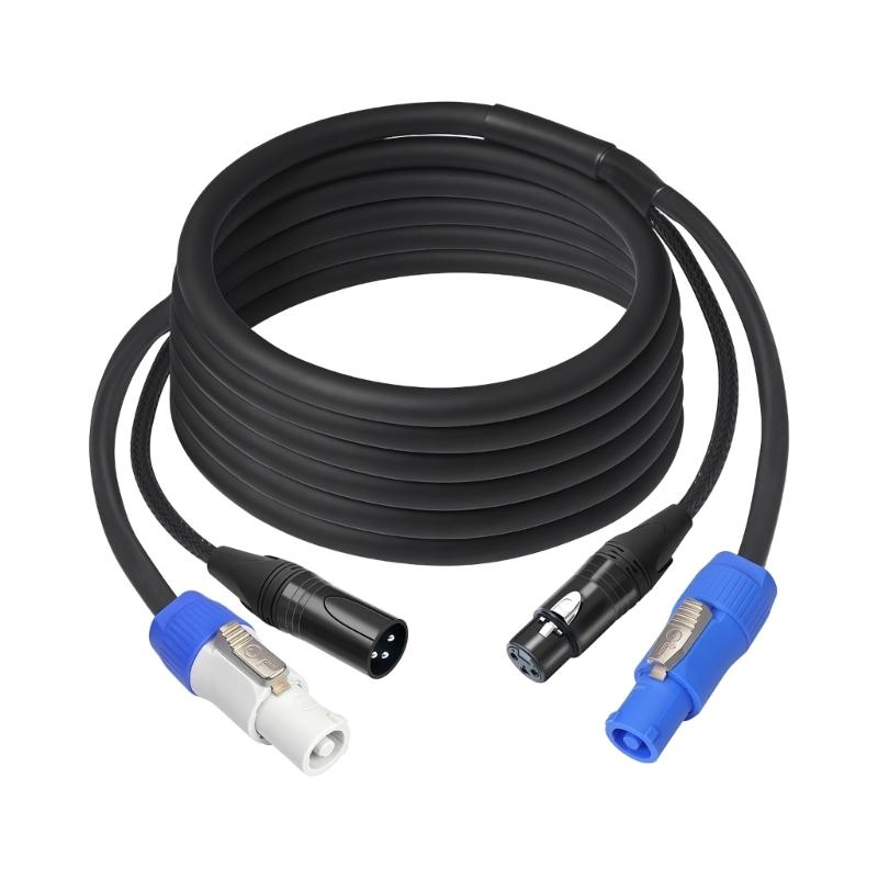 High Current Power Con XLR Cable Combination Cable for Stage Lights Delivering Both Electricity and Data