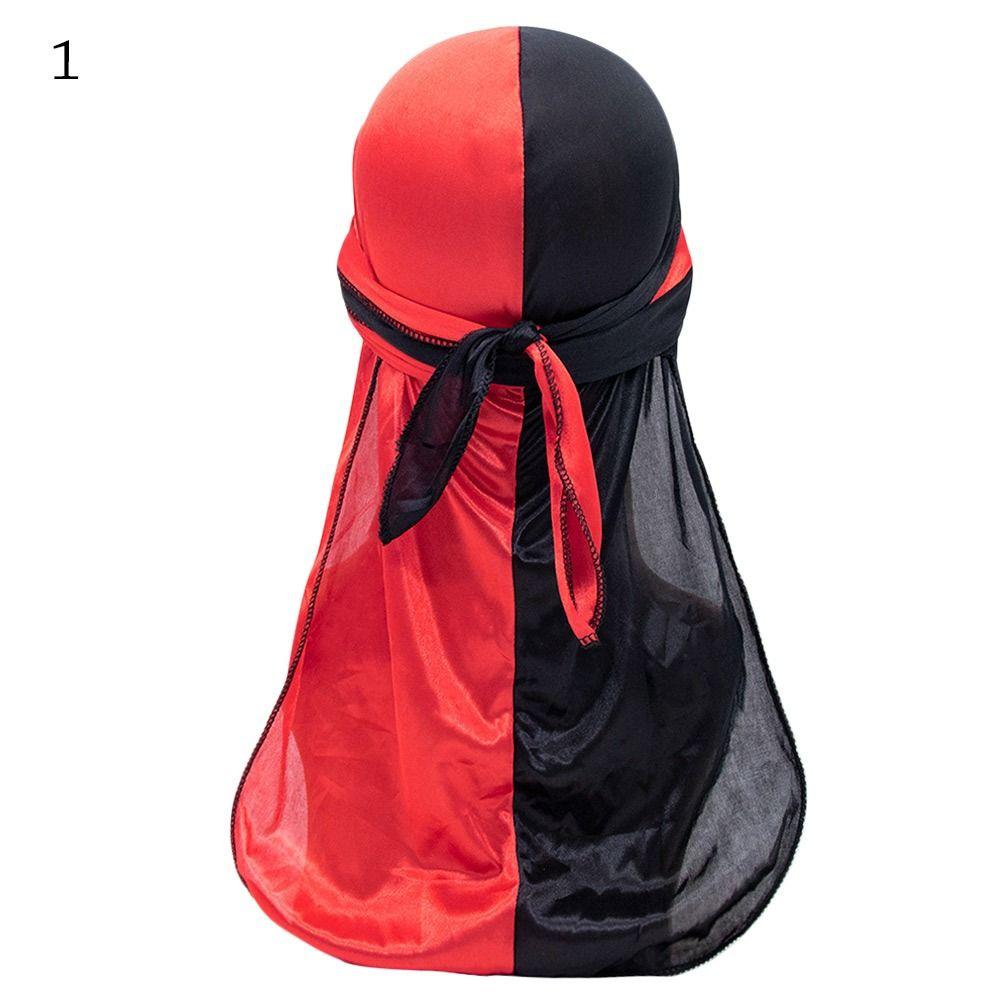 

Еластична бандана Тонкий піратський капелюх Регульований шовковий Durag Чоловіки Жінки 1