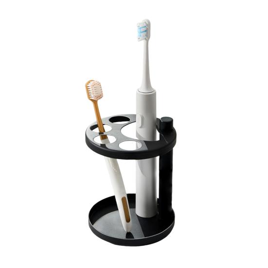 Toothbrush Toothpaste Holder Stainless Steel Construction Heavy Anti-Slip Base Open Design Toothbrush Rack with 4 Slots Design
