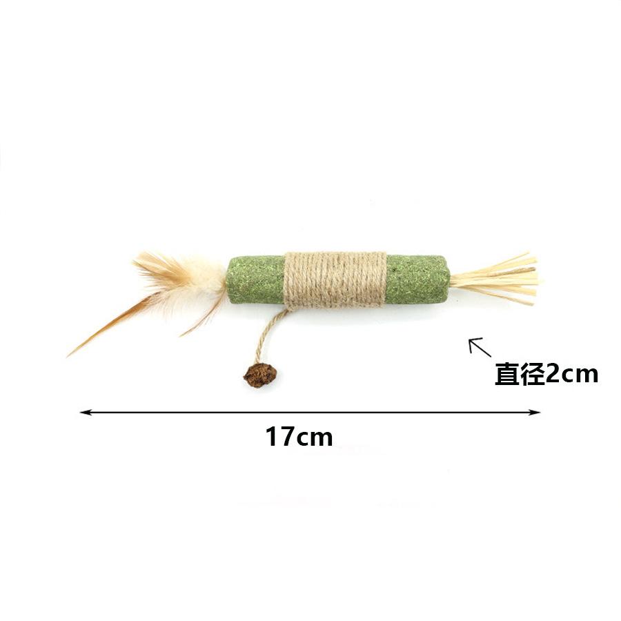 

Catmint Teaser Cats Licking Toy Hairballs Removal Catmint Teether ToyNatural Grass CatsCatmint Teething Licking Treat Teeth Care