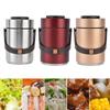 2000ml 304 Stainless Steel Vacuum Insulation Lunch Box Portable 3 Layer Vacuum Insulated Barrel