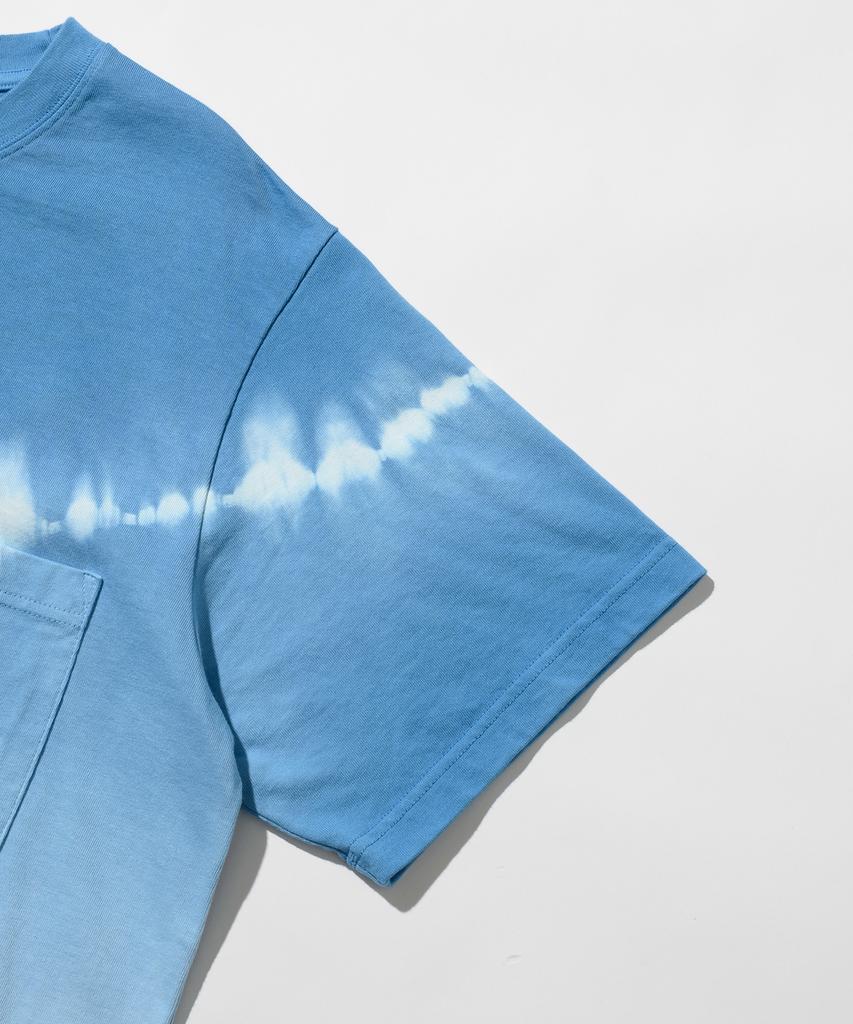 UJ BECOMING Robe Tie-Dye Short Sleeve T-Shirt - Blue