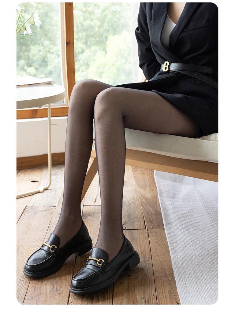 Four Seasons High Waist Natural Nude-Look Fleece-Lined Leggings