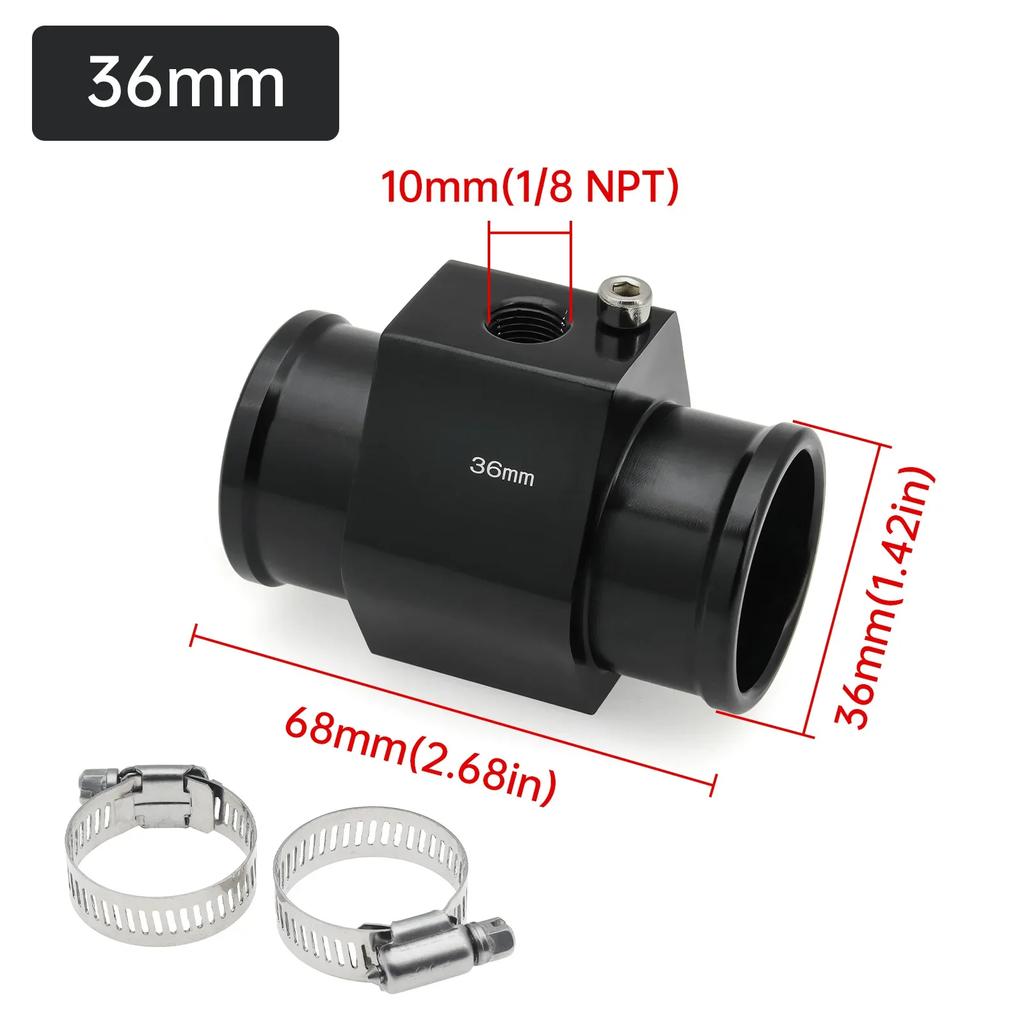 Adapter Rury Czujnika Temperatury Wody Wskaźnik Adapter Węża Chłodnicy Niebieski Czarny Adapter Czujnika Temperatury Adapter Wskaźnika Samochodowego do Samochodu Łodzi