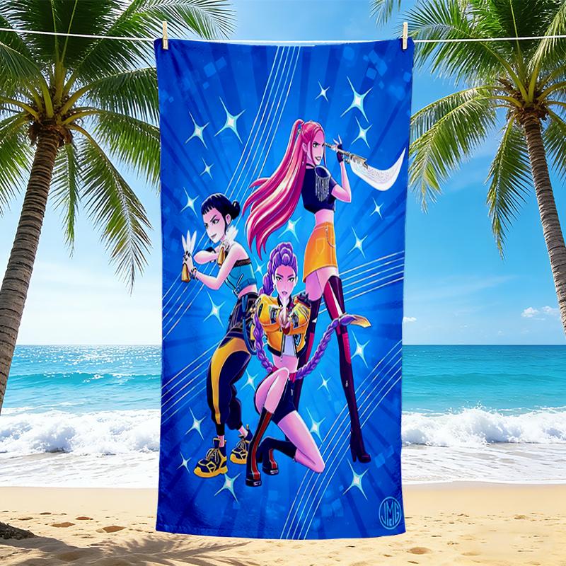 1Pc Starlit Trio Adventure Beach Towel Quick Dry Multiuse For Beach Pool Gym Yoga Home Travel Christmas Halloween Xmas Gift L1452