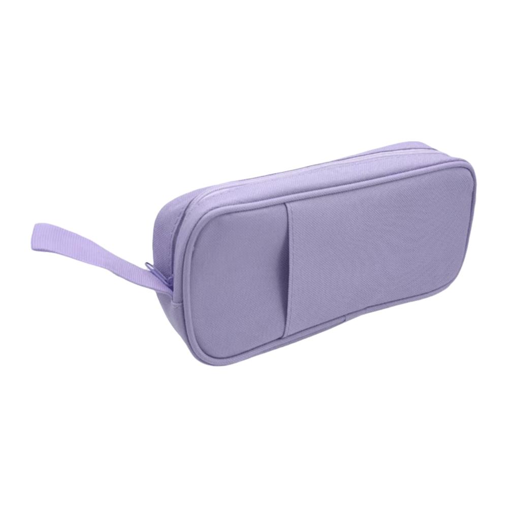 Desktop Storage Large Capacity Pencil Case Portable Pencil Pouch  Stationery Supplies фиолетовый