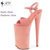 Fashion Nightclub 26cm Suede Pole Dance Shoes Women Cosplay Model Catwalk Waterproof Platform Stripper High Heels Sandals Plus Size 43