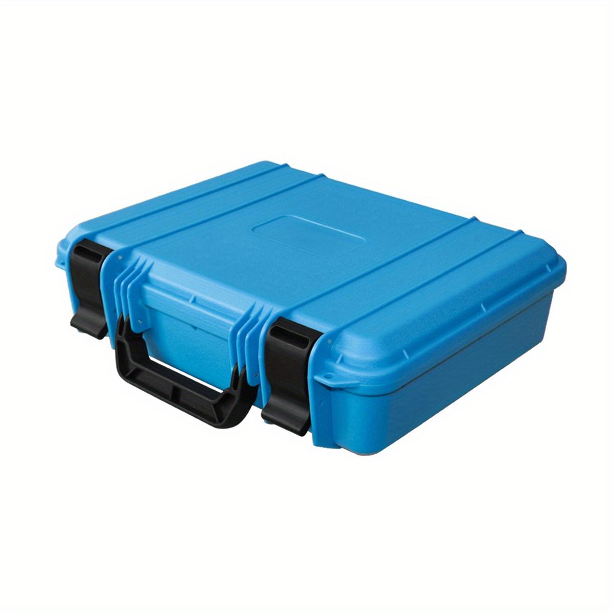 

Plastic Tool Case with Foam Padded Interior, Portable Bicycle Repair Tool Accessories Storage ToolBox Hardware Protection Box синий