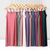 Women's Plus Size Nightdress Sleeveless Long Nightgown Nighties Plain Nightshirts Loose Sleep Dress Sleepwear