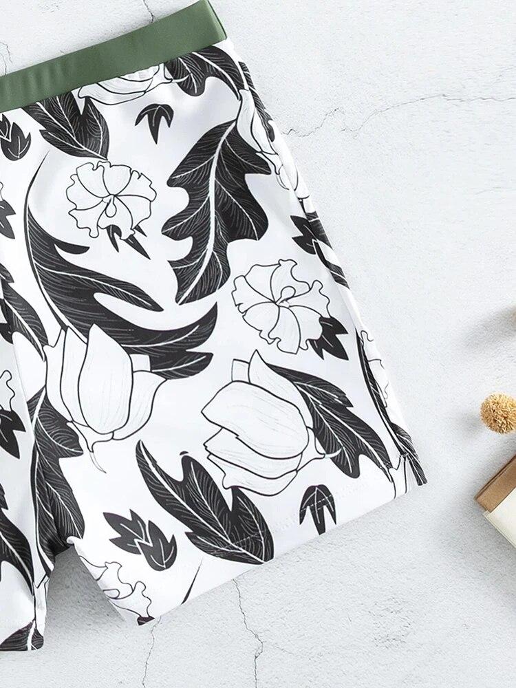 Dámské plavky Potisk Plavky Soupravy bikin Dámské letní oblečení Push Up Dvoudílné plavky do bazénu Plážové plavky