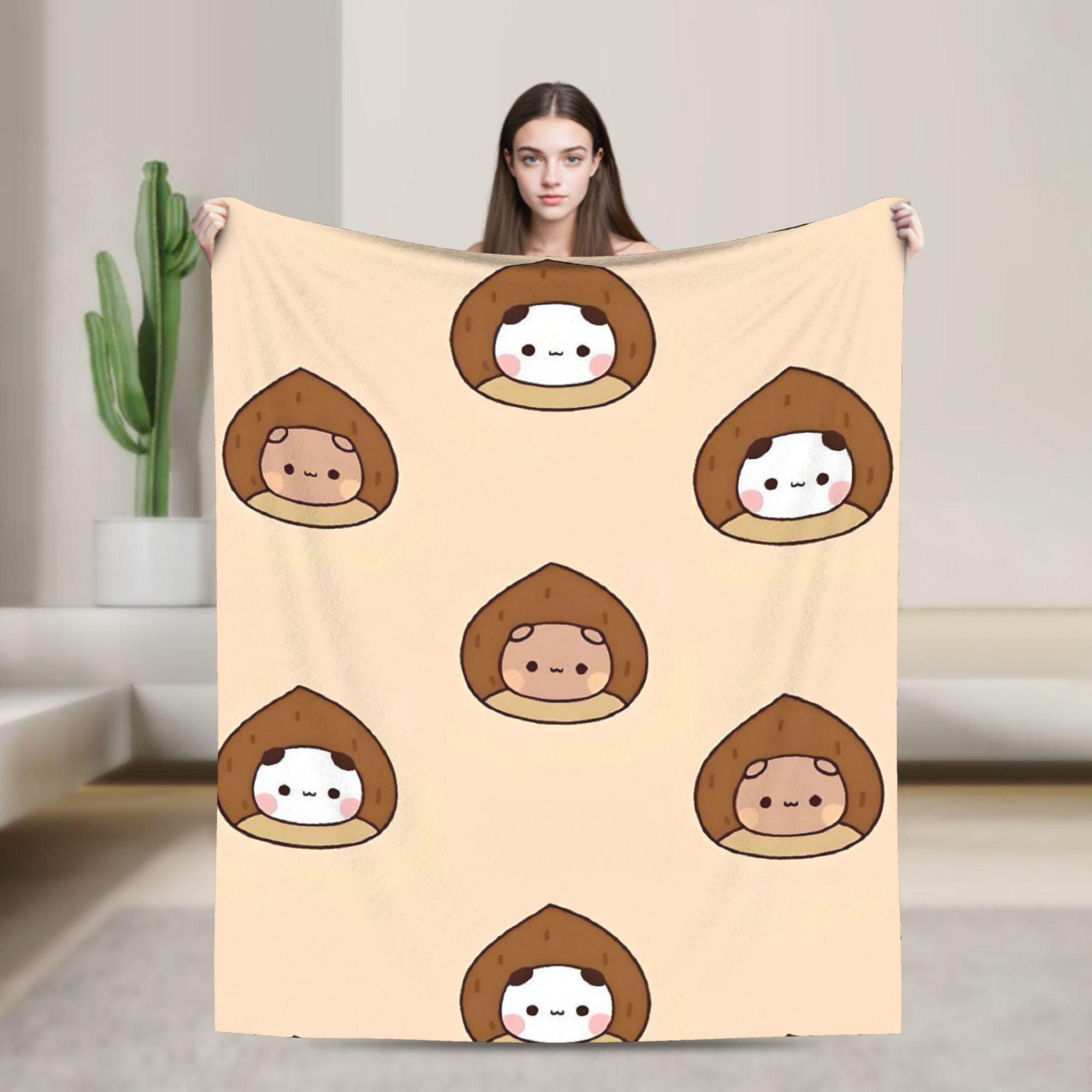 

Cartoon Panda Bubu Dudu Blankets Velvet Spring Autumn Multi-function Lightweight Throw Blankets for Home Office Quilt 100x150cm