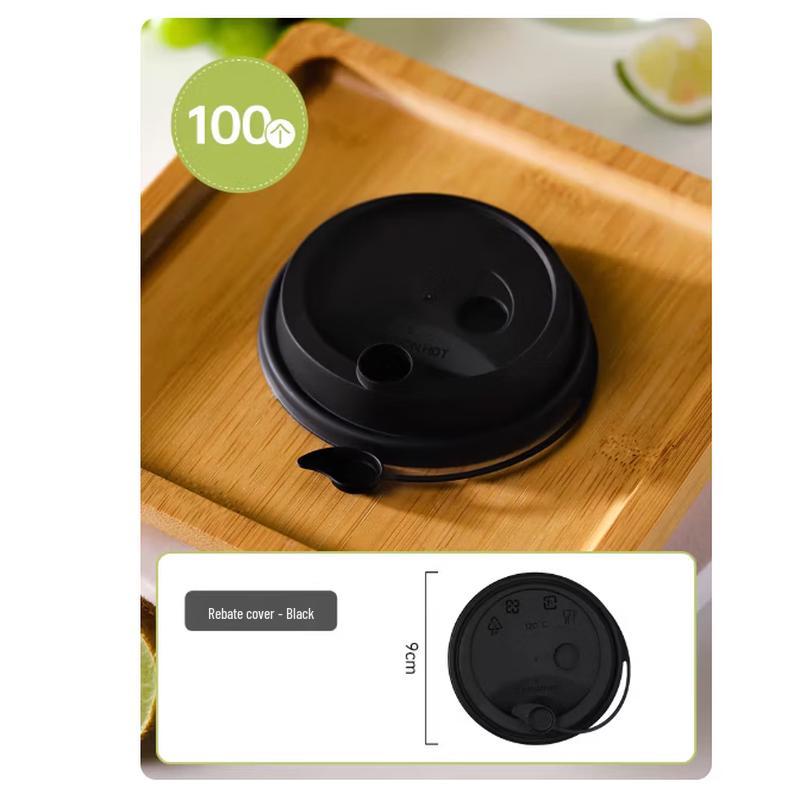 

Disposable Black Plastic Cups with Snap Lids