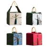 Gift Box with Handle Keepsake Box Versatile Embroidery Portable Goodies Bag for Anniversary Presents Holiday Mooncake Snacks