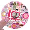 50 Pink Funny & Interesting Waterproof Stickers for Decor, Water Cups, and Notebooks