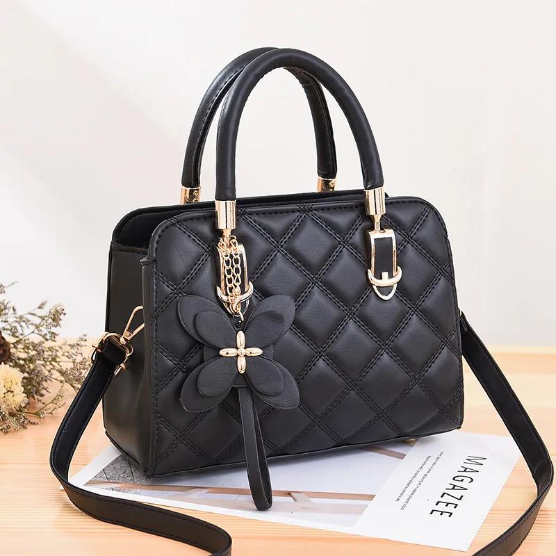 Trend Embroidery Thread Shoulder Bag Female Branded Trending Handbags Ste Pattern Pu Leather Crossbody Bags for Women