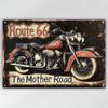 Tin Sign Vintage Motorcycle Retro, Metal Poster Wall Art Garage Decor